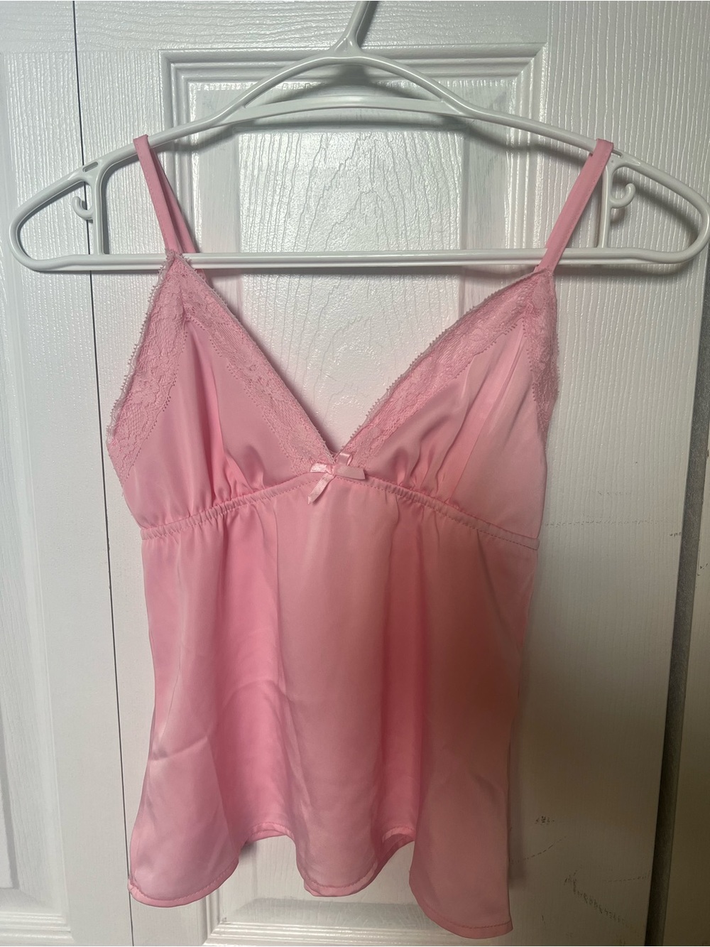 Harlow pink satin top